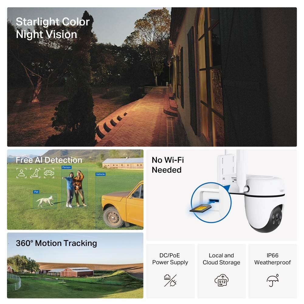 กล้องวงจรปิด ยี่ห้อTAPO รุ่นC501GW