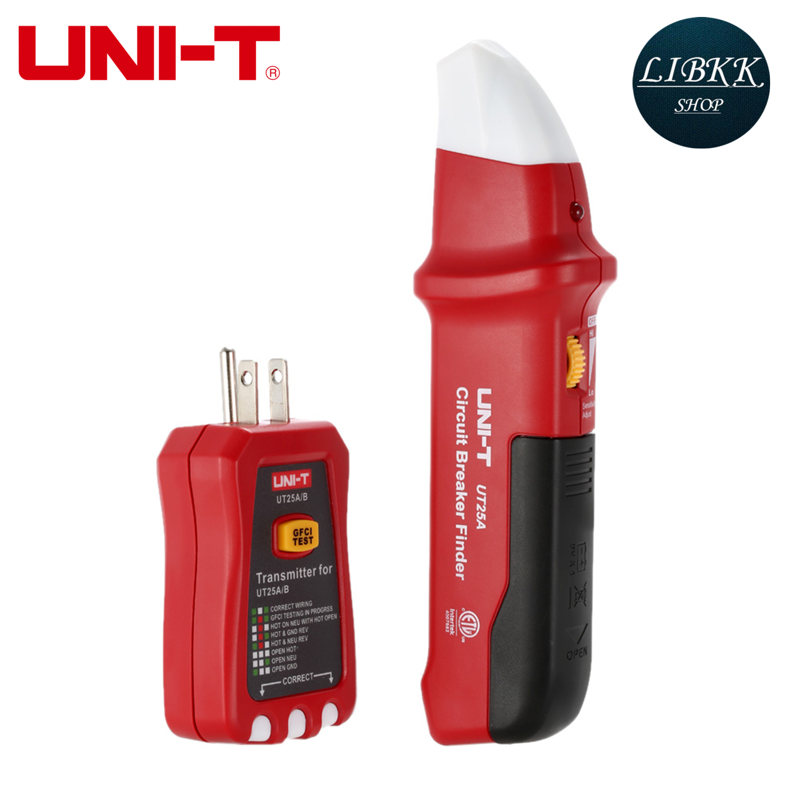 แท้ ส่งจากไทย UNI-T UT25A เครื่องทดสอบซ็อกเก็ตเบรกเกอร์วงจรอัตโนมัติ พร้อมไฟแสดงสถานะ LED