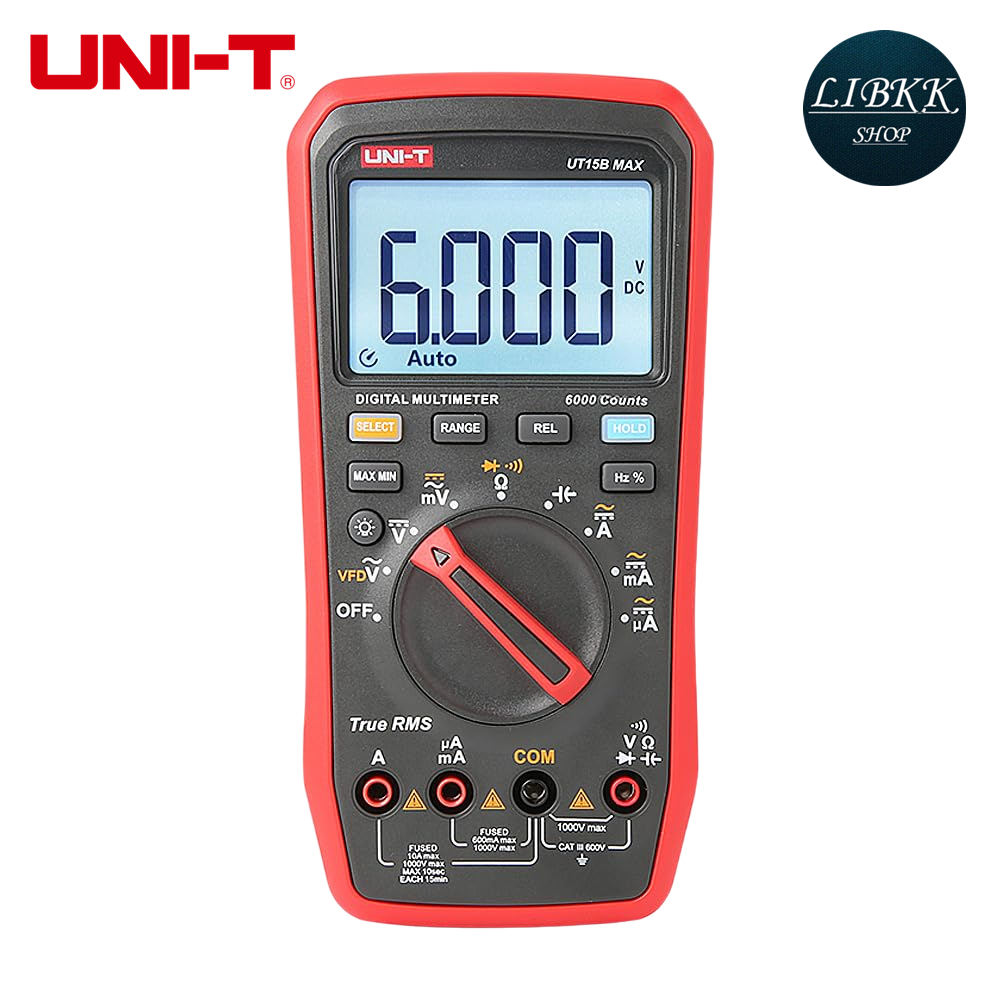 Uni-t UT15B MAX True RMS มัลติมิเตอร์ดิจิทัล UT15B MAX AC DC 10A 1000Vความต้านทาน ตัวเก็บประจุ ไดโอด