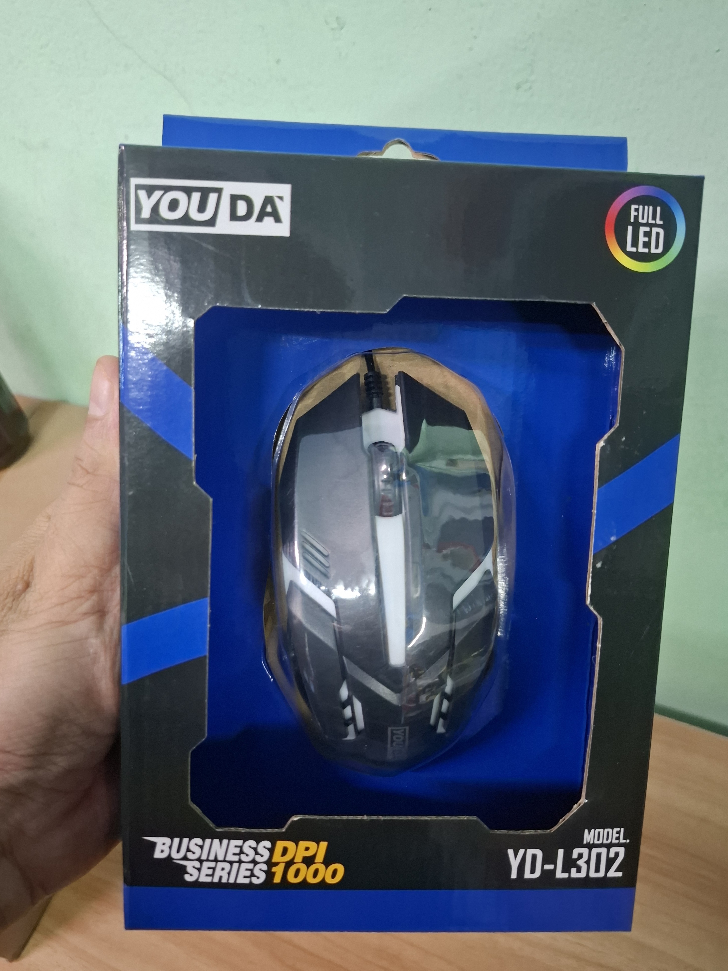 เม้าส์ usb แบบสาย YD-L302 สีดำ