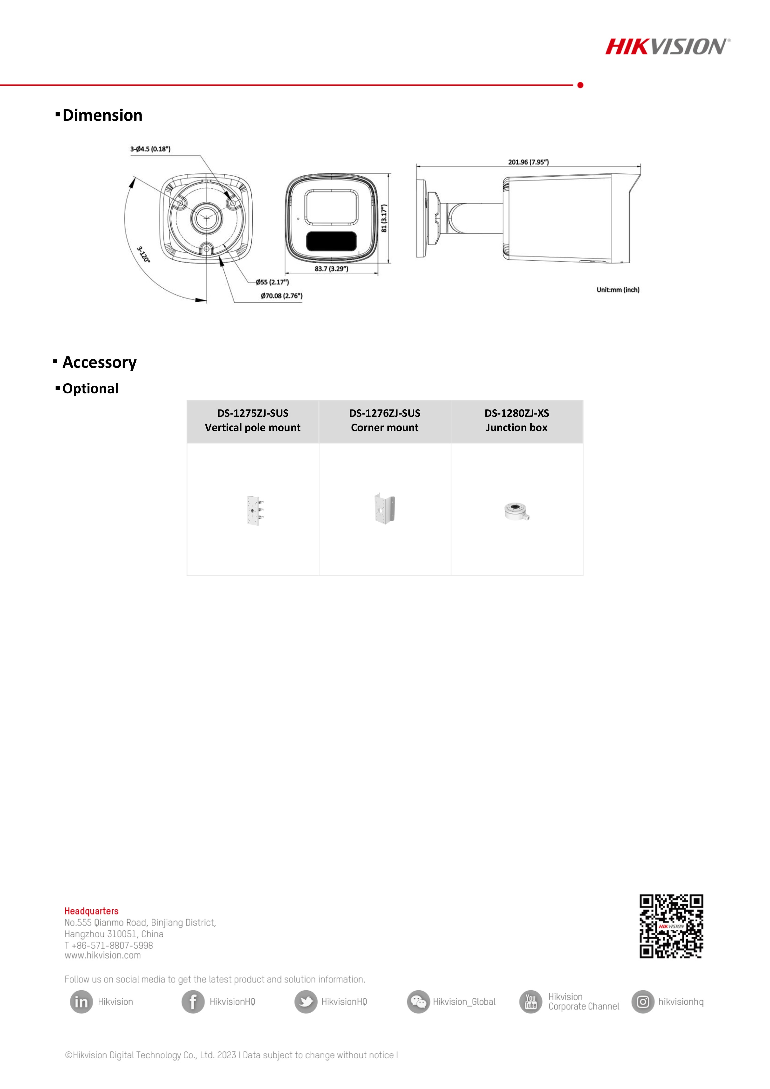 กล้องวงจรปิด Hikvision DS-2CD1T27G2H-LIUF (4 mm.) กล้องวงจรปิดระบบ IP 2 ล้านพิกเซล Smart Hybrid Light มีไมค์ในตัว