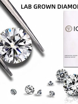 เพชรสังเคราะห์เพาะเลี้ยงโครงสร้างเพชรแท้ D VVS2 0.5กะรัดต