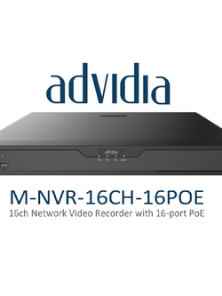 เครื่องบันทึก Advidia (Panasonic) รุ่น M-NVR-16ch-16PoE ราคา17,500฿(รวมvat7%)