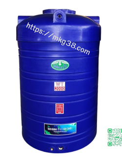ถังเก็บน้ำบนดิน PE สีน้ำเงิน ตรา World W-WT2000