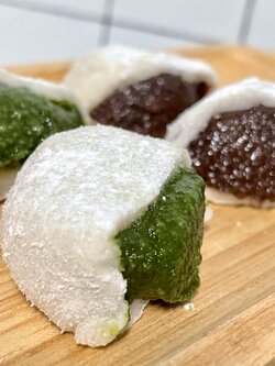 [Daifuku KETO] เจ้าแรก!! ไดฟูกุคีโตสูตรหนึบ ไส้ถั่วแดง + ไส้มัทฉะ วีแกนทานได้ กล่อง 2 ลูก ไร้แป้ง ไร้น้ำตาล *🚑ขนส่งเย็นเท่านั้น*
