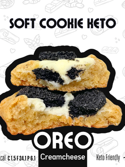 โอรีโอ้ครีมชีส ซอฟต์คุ๊กกี้คีโต Oreo Creamcheese Soft Cookie [KETO] - ไร้แป้ง ไร้น้ำตาล