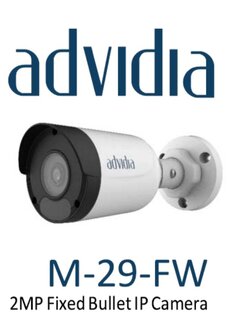 Advidia M-29-FW | i-PRO Products ราคา 2,900฿ 2MP Fixed Bullet Network Camera.