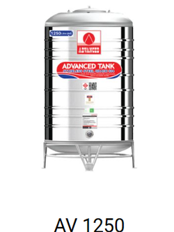 แท็งค์น้ำสเตนเลส ตราแอ็ดวานซ์ พื้นนูน มี มอก. 1250 ลิตร รหัส AV1250