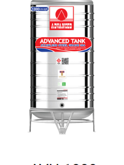 แท็งค์น้ำสเตนเลส ตราแอ็ดวานซ์ พื้นนูน ทรงสูง มี มอก. 1000 ลิตร รหัส AVH1000