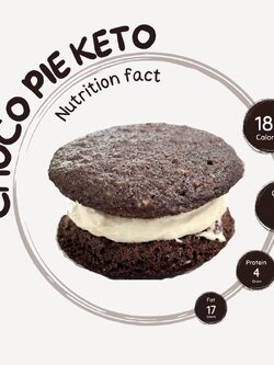 ช็อคโก้พาย สูตรคีโต Choco Pie [KETO] ไร้แป้ง ไร้น้ำตาล *🚑ขนส่งเย็นเท่านั้น*