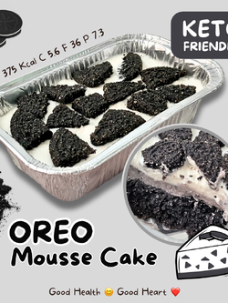 โอรีโอ้มูสเค้กคีโต Oreo Mousse Cake [KETO] ไร้แป้ง ไร้น้ำตาล *🚑ขนส่งเย็น/แช่แข็งเท่านั้น*