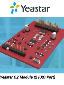 Yeastar O2 Module (2 FXO Port)ราคา 4,200฿ .สำหรับสายนอกอนาล็อก 2 เบอร์