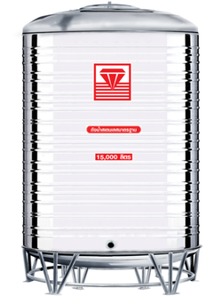แท็งค์น้ำสเตนเลส ตราเพชร รุ่นพื้นนูน ปริมาตร 15000 ลิตร รหัส DMCB-15000