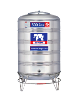 แท็งค์น้ำสเตนเลส ตราจัมโบ้ รุ่นพื้นนูน 0.6 มม. 500 ลิตร รหัส JN500