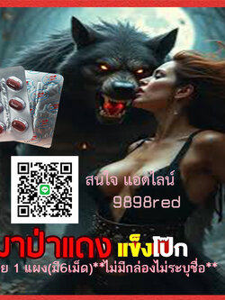 ว้าววว ไอ้ต้าวงู้ยยย หมาแดง Red WOLF 800🦊ของแท้100%มีเก็บปลายทาง💵💲💸🦊ขาย1แผง(บรรจุ6เม็ด)❌ไม่มีกล่อง-ไม่ระบุชื่อ🦊สนใจสอบถาม แอดไลน์ 9898red