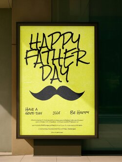 DigyArt | โปสเตอร์ "Happy Father Day" สีเหลือง