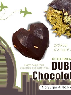 ดูไบช็อคโกแลตคีโต [Dubai Chocolate KETO] เจ้าแรก *ส่งขนส่งเย็นเท่านั้น🚑*