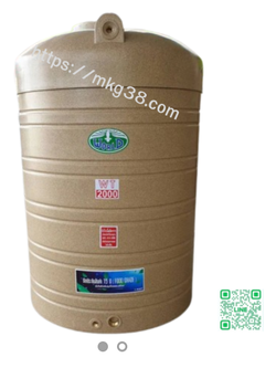 ถังเก็บน้ำบนดิน PE ลายแกรนิต ตรา World W-GN2000