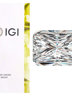 เพชรสังเคราะห์โครงสร้างเพชรแท้เพาะเลี้ยงทรงหมอนคูชั่น