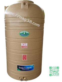 ถังเก็บน้ำบนดิน PE ลายแกรนิต ตรา World W-GN1500