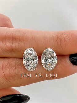 เพชรสังเคราะห์เพาะเลี้ยงเพชรแท้ ทรงรีขนาด 1 กะรัต น้ำร้อย D VVS2