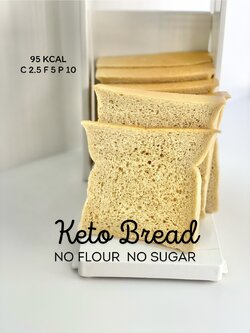 ขนมปังอัลมอนด์คีโต ไร้แป้ง ไร้น้ำตาล Bread Almond [KETO] *🚑ขนส่งเย็นเท่านั้น*