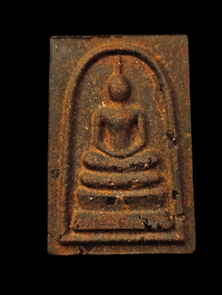 พระสมเด็จพระพุทธเจ้า 5 พระองค์ เนื้อผงใบลานคลุกผงจินดามณี ฝังพลอย เลข.3385 หลวงปู่ศิลา สิริจันโท