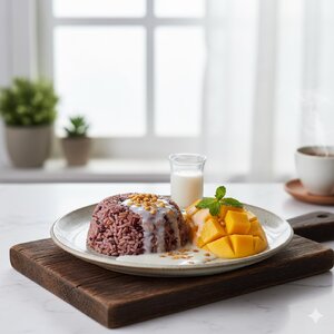 อร่อยลืมผอม! "ข้าวเหนียวมะม่วง" เวอร์ชั่นสุขภาพ! ลดแคลฯ 70% ด้วย ข้าวกล้อง 5 กษัตริย์