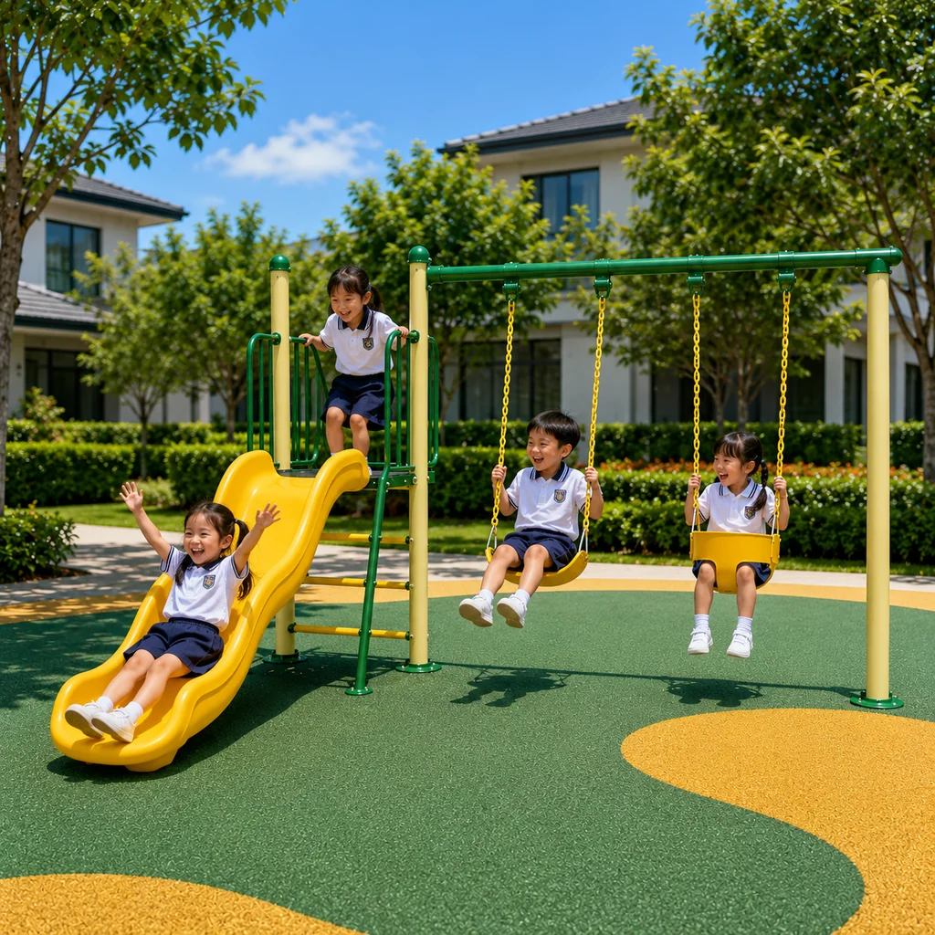 ชุดกระดานลื่นพร้อมชิงช้า 2 ที่นั่ง รุ่น Family Fun 120 ชุดกระดานลื่นพร้อมชิงช้า 2 ที่นั่ง รุ่น Family Fun 120