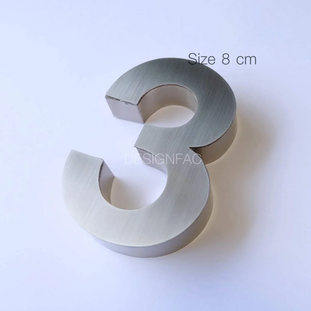 ป้ายบ้านเลขที่สแตนเลส สูง8cm ป้ายเลขที่บ้านโลหะโมเดิร์น ป้ายมินิมอลสวย มูจิ,Designfac ป้ายบ้านเลขที่สแตนเลส สูง8cm ป้ายเลขที่บ้านโลหะโมเดิร์น ป้ายมินิมอลสวย มูจิ,Designfac