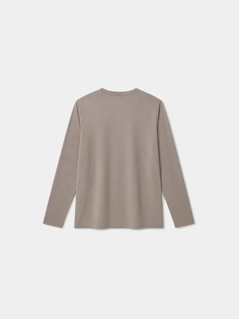 AeroVeil™ Knit Long Sleeve Tee – Taupe AeroVeil™ Knit Long Sleeve Tee – Taupe