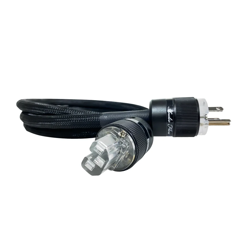 Audio Flow : AFC-14R High Performance AC Power Cord IEC-C13 Rhodium-plated