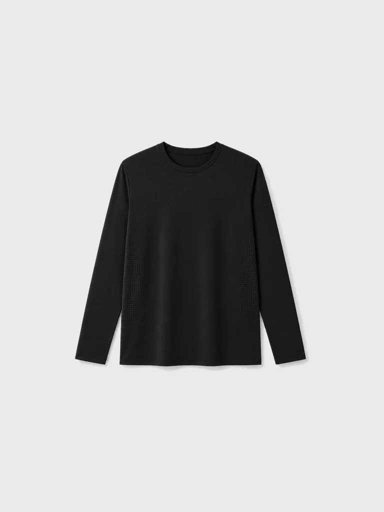 AeroVeil™ Knit Long Sleeve Tee – Black AeroVeil™ Knit Long Sleeve Tee – Black