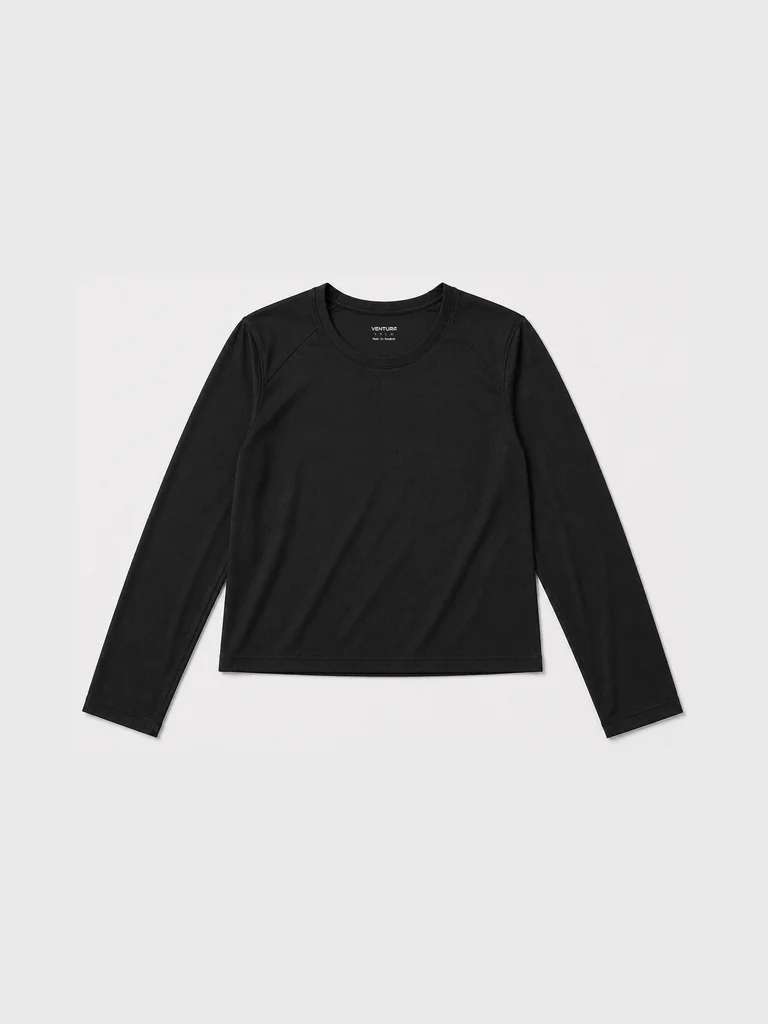 CoolDrift™ Mesh Long Sleeve Tee – Black