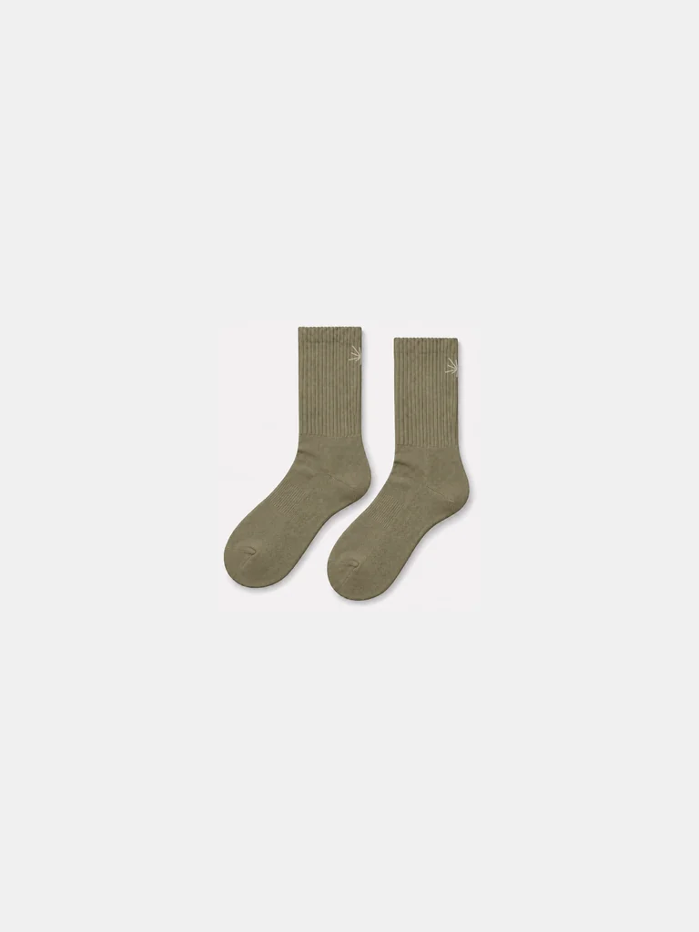 AeroVeil™ Knit Running Socks – Olive
