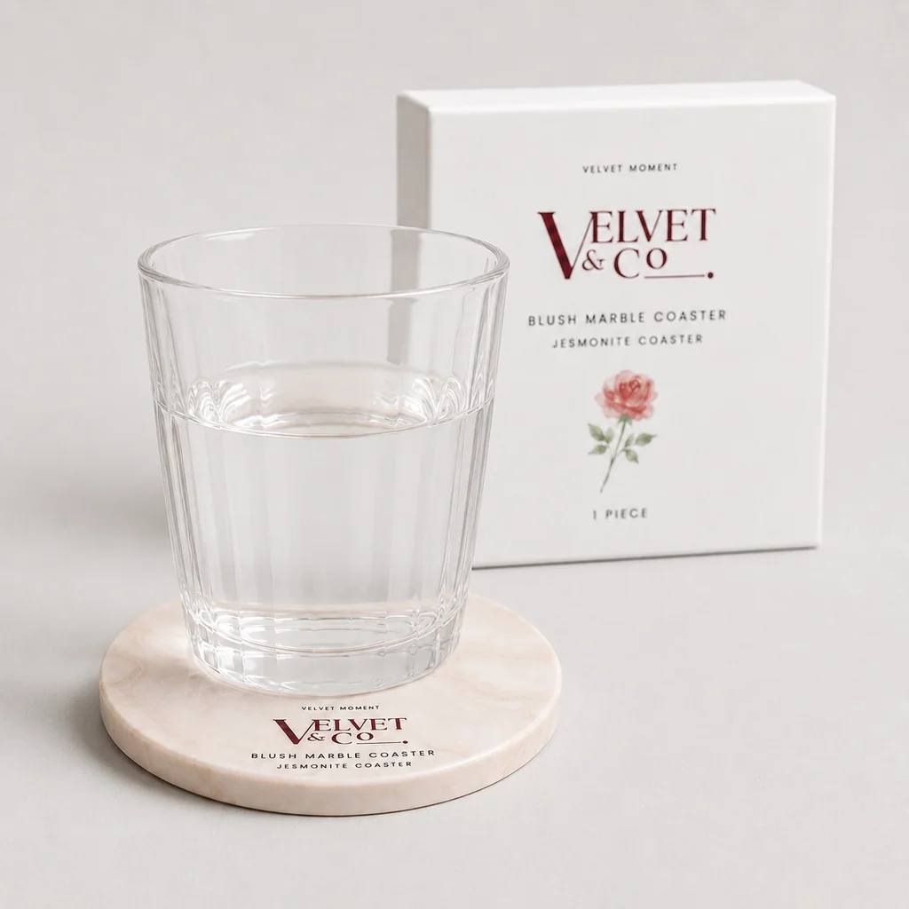 Blush Marble Jesmonite Coaster