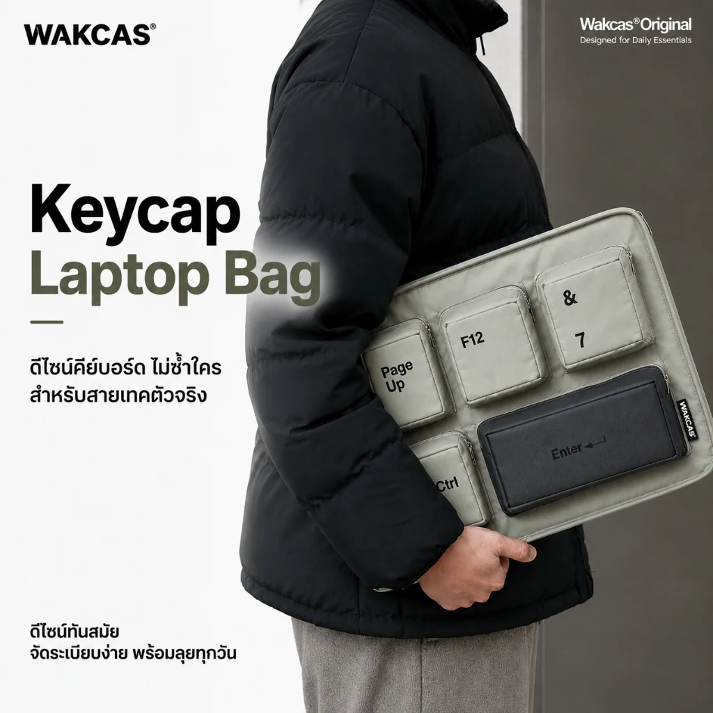 WAKCAS KeyCap Laptop Bag กระเป๋าโน้ตบุ๊ก 16 นิ้ว Laptop Sleeve กันละอองน้ำ ใส่ MacBook Laptop WAKCAS KeyCap Laptop Bag กระเป๋าโน้ตบุ๊ก 16 นิ้ว Laptop Sleeve กันละอองน้ำ ใส่ MacBook Laptop