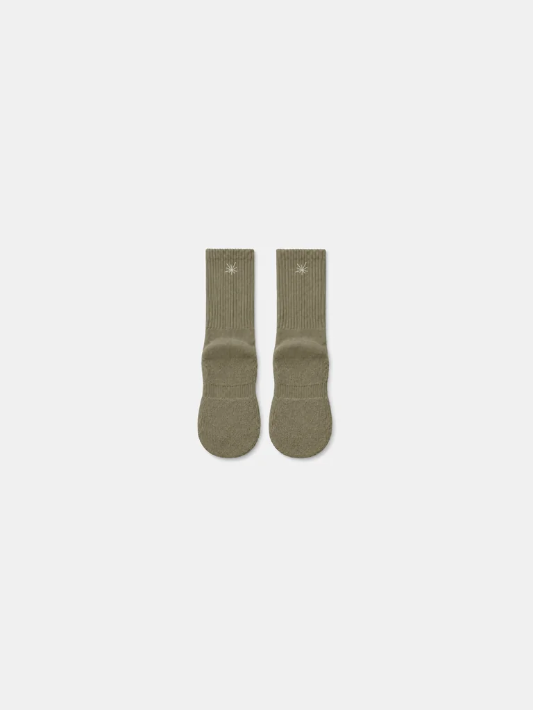 AeroVeil™ Knit Running Socks – Olive