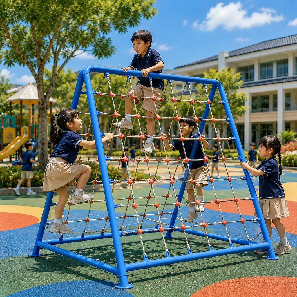เครื่องเล่นปีนป่ายเชือกทรง A-Frame เครื่องเล่นปีนป่ายเชือกทรง A-Frame