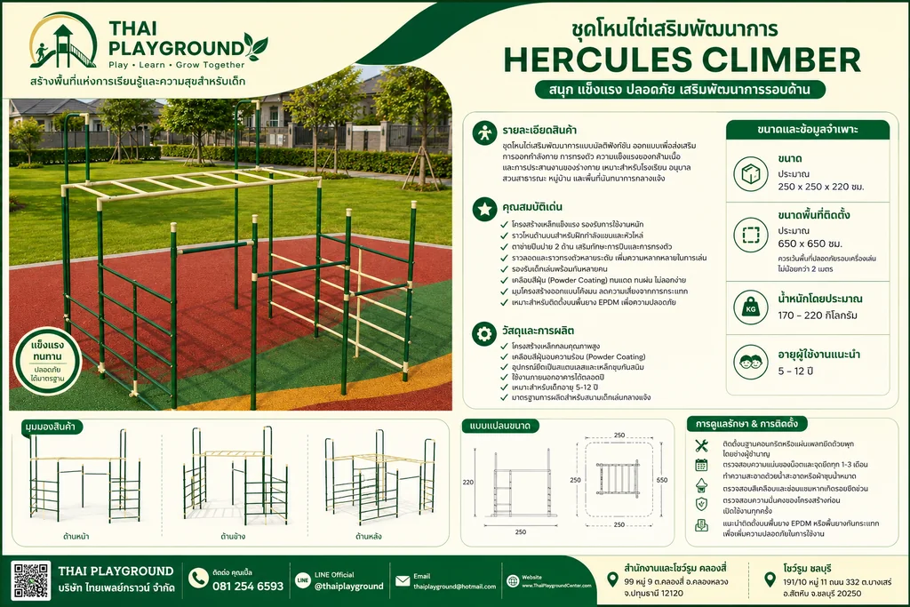 ชุดโหนไต่เสริมพัฒนาการ Hercules Climber ชุดโหนไต่เสริมพัฒนาการ Hercules Climber