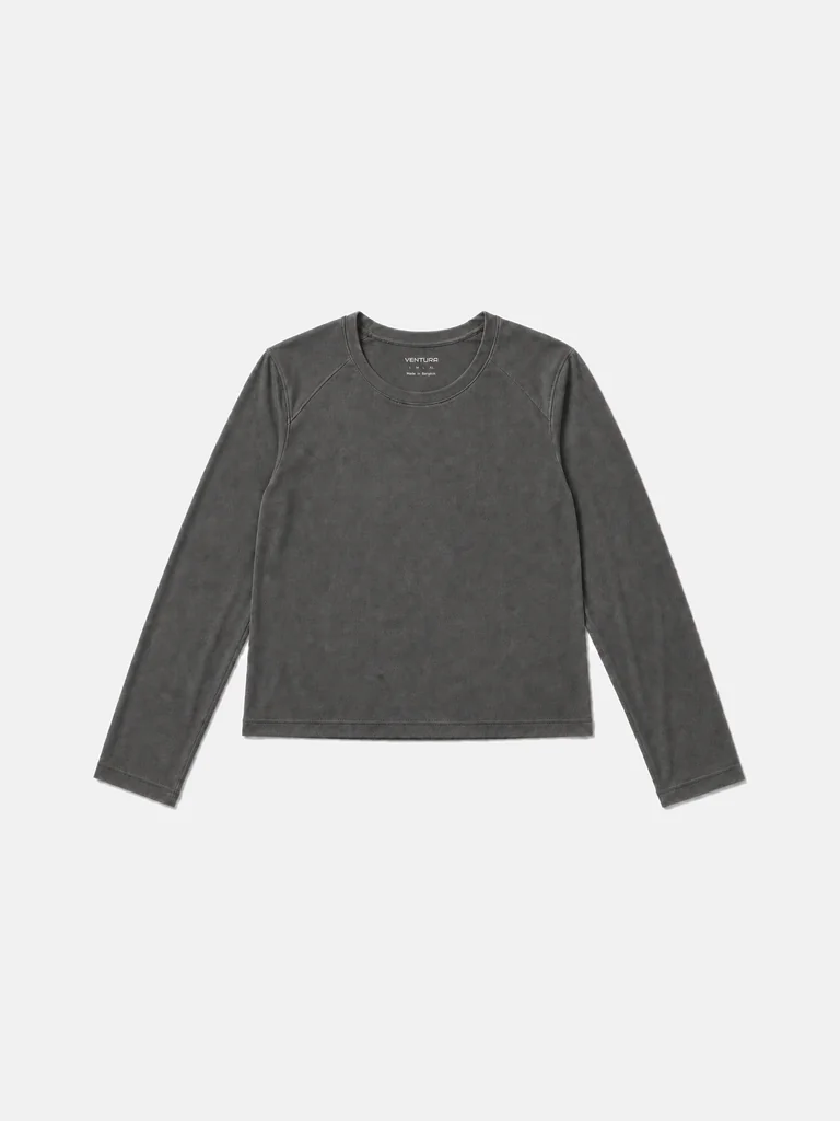 CoolDrift™ Mesh Long Sleeve Tee – Faded Grey