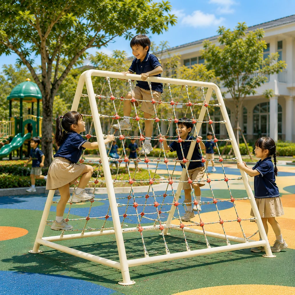 เครื่องเล่นปีนป่ายเชือกทรง A-Frame เครื่องเล่นปีนป่ายเชือกทรง A-Frame