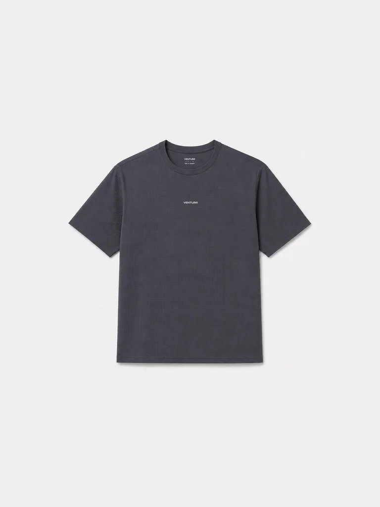 AeroVeil™ Knit Short Sleeve Tee – Dark Grey