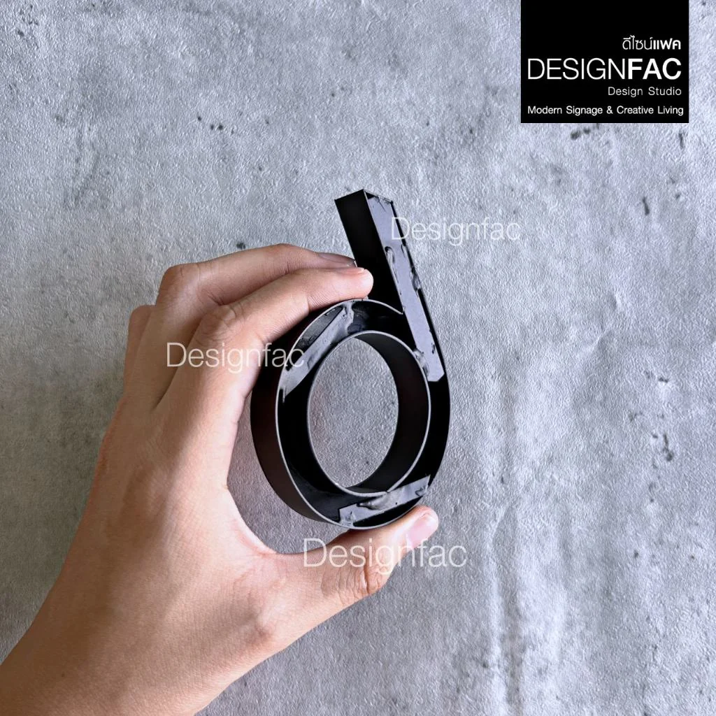 ป้ายบ้านเลขที่สแตนเลสสีดำ สูง 10 cm นูน 1.5 cm ป้ายเลขที่บ้าน ป้ายสวยโมเดิร์นมินิมอล สวยทน,Designfac