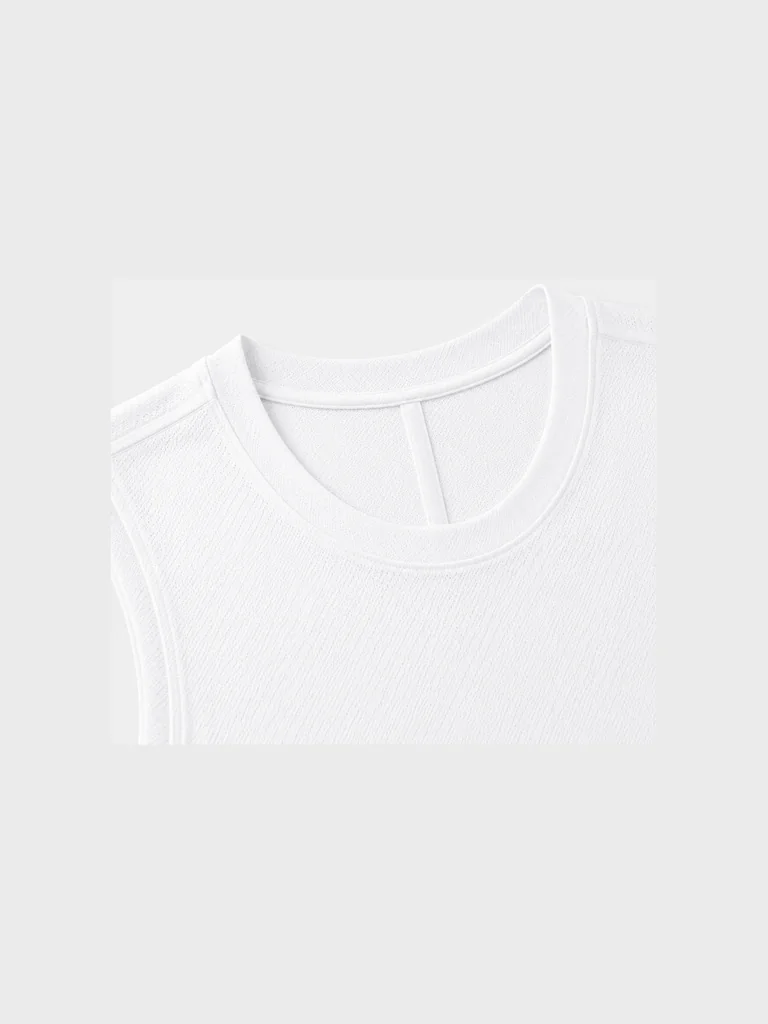 AeroVeil™ Knit Tank Top – White