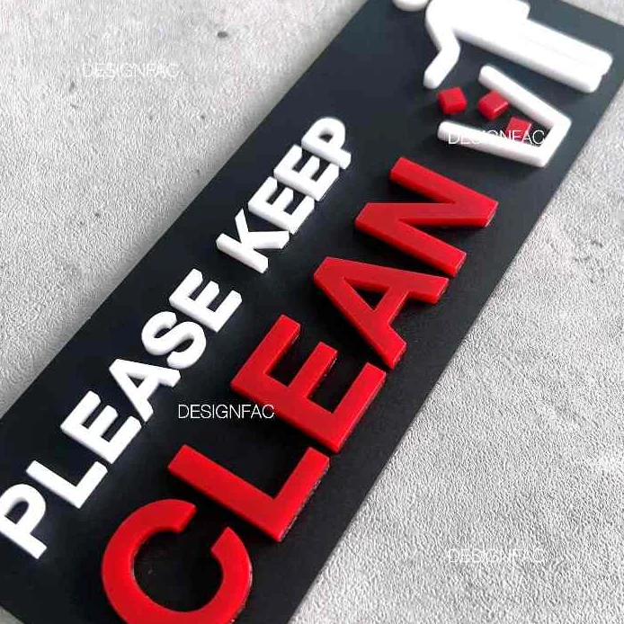 ป้ายโปรดรักษาความสะอาด PLEASE KEEP CLEAN ป้ายห้าม ป้ายอะคริลิค ป้ายสไตล์โมเดิร์น มินิมอล,Designfac ป้ายโปรดรักษาความสะอาด PLEASE KEEP CLEAN ป้ายห้าม ป้ายอะคริลิค ป้ายสไตล์โมเดิร์น มินิมอล,Designfac