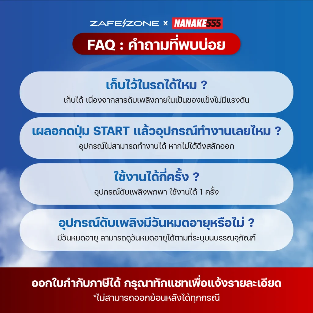 ZAFEZONE x NANAKE555 Giftbox ชุดของขวัญกระบอกดับเพลิงพกพา เซฟโซน รุ่น คลิก (ZAFEZONE Click) จำนวน 1 ชุด