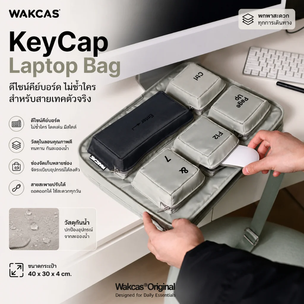 WAKCAS KeyCap Laptop Bag กระเป๋าโน้ตบุ๊ก 16 นิ้ว Laptop Sleeve กันละอองน้ำ ใส่ MacBook Laptop WAKCAS KeyCap Laptop Bag กระเป๋าโน้ตบุ๊ก 16 นิ้ว Laptop Sleeve กันละอองน้ำ ใส่ MacBook Laptop