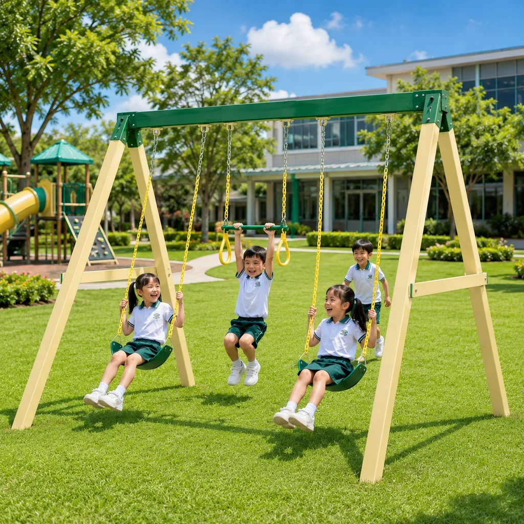 ชุดชิงช้าเด็ก 2 ที่นั่ง พร้อมบาร์ห่วงโหนกลาง รุ่น Prime Swing Duo ชุดชิงช้าเด็ก 2 ที่นั่ง พร้อมบาร์ห่วงโหนกลาง รุ่น Prime Swing Duo