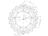 SPROCKET HITACHI EX75
